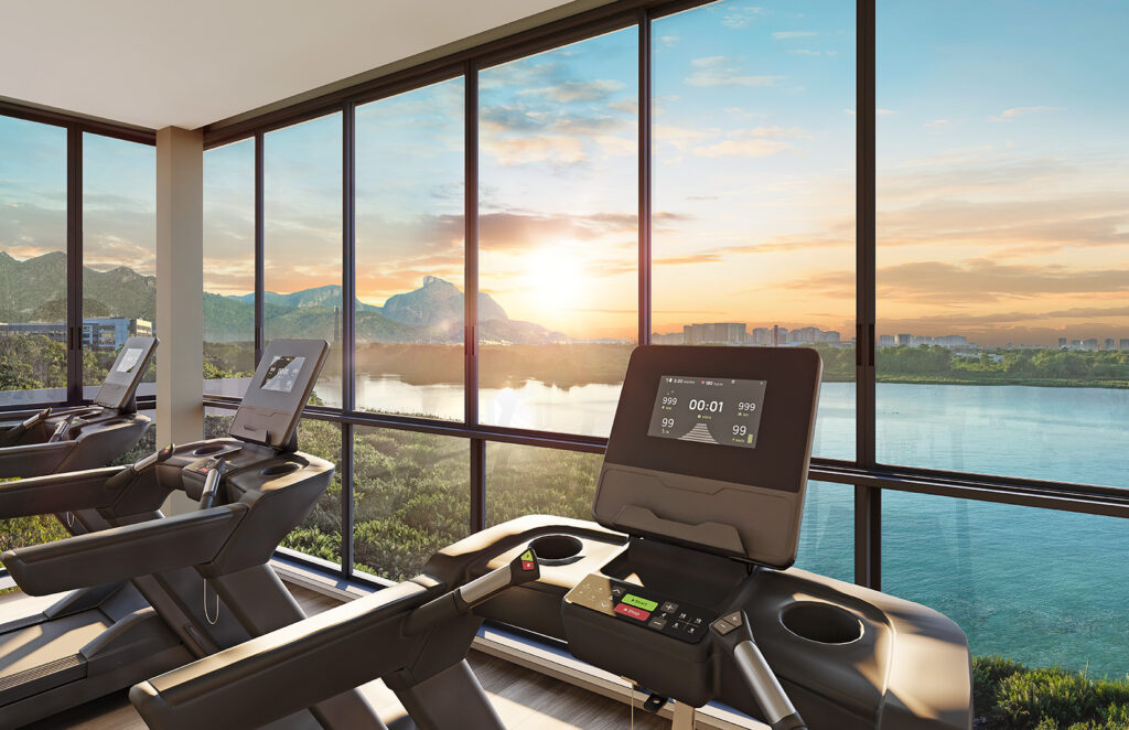 apartamento 2 quartos Barra da Tijuca com academia do Breeze com vista para lagoa