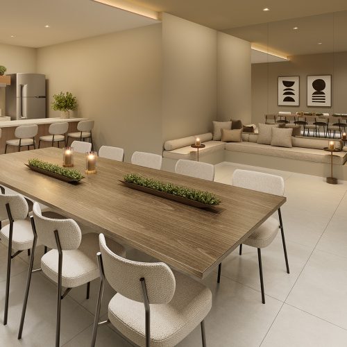Espaço gourmet do Breeze na Barra da Tijuca