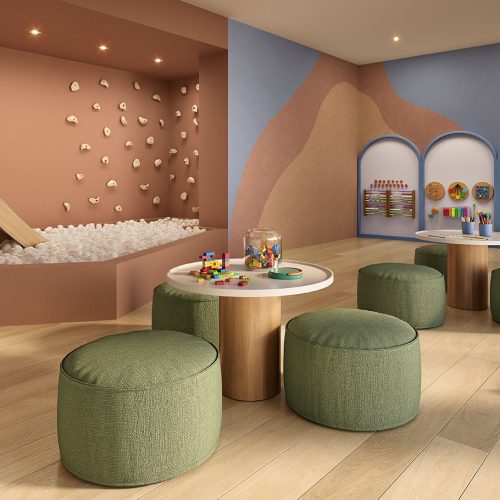 Espaço kids do Breeze com área infantil moderna