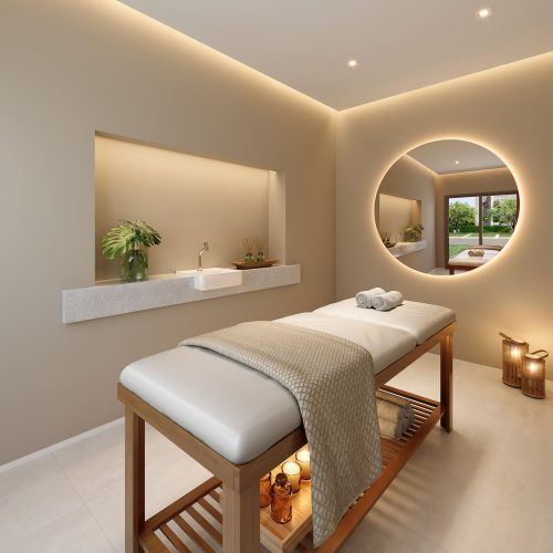 Espaço de massagem no Breeze Barra da Tijuca