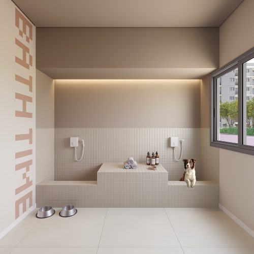 Espaço pet care do Breeze na Barra da Tijuca