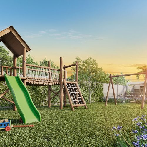 Playground do Breeze na Barra da Tijuca com espaço infantil seguro e moderno